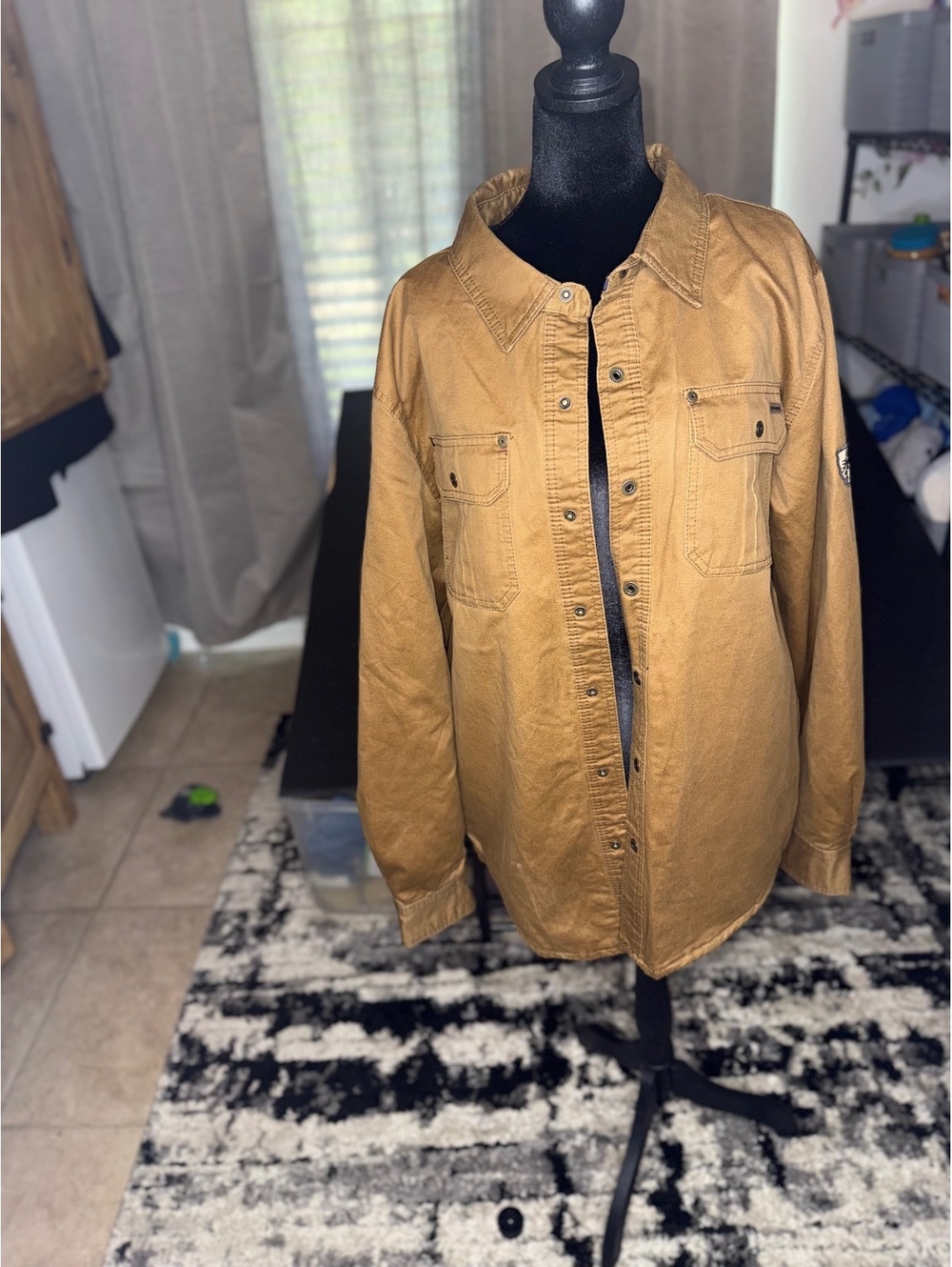 Legendary Whitetails Men's Large Brown Work Shirt Jacket